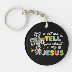 Llavero Déjenme Decirles Acerca De Mi Jesús Groovy Christi