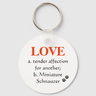Llavero del amor del Schnauzer miniatura