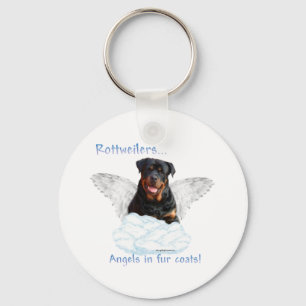 Llavero del ángel de Rottweiler