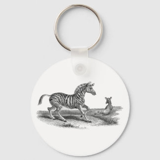 Llavero del animal de la cebra y del potro del art