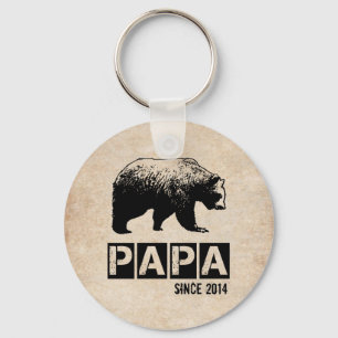 Llavero del Año de Paternidad Grunge Papa Oso