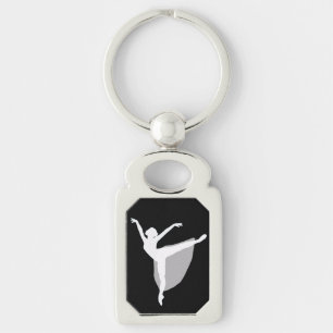 Llavero del ballet 1, silueta del blanco del