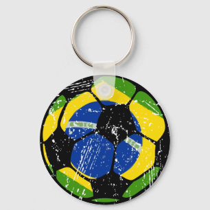Llavero del balón de fútbol del Brasil