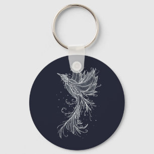 Llavero del botón de Anthrazit Phoenix Lineart