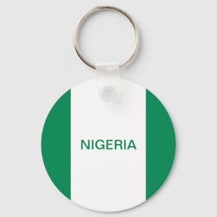 Llavero del botón de la bandera de Nigeria