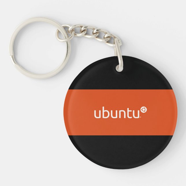 Llavero del botón del logotipo de Ubuntu (Frente)
