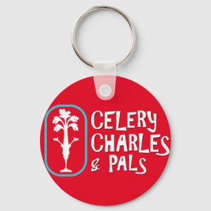 Llavero del botón rojo de "Charles y de los Pals"