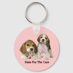 Llavero del cáncer de pecho del beagle