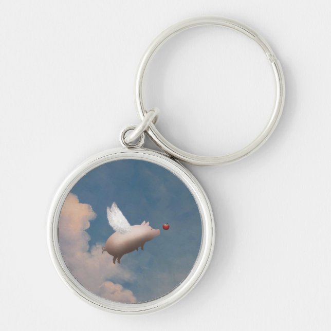 llavero del cerdo del vuelo (Frente)