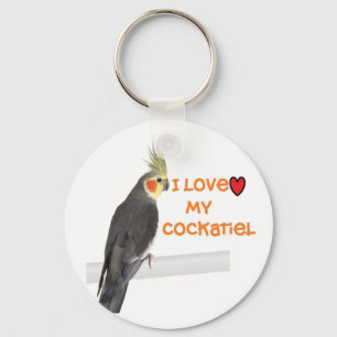 Llavero del Cockatiel "amo mi cockatiel "