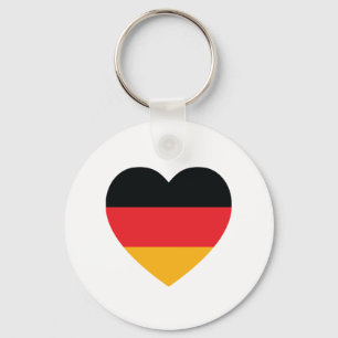Llavero del corazón de la bandera de Alemania