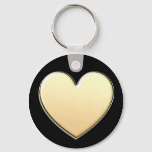 Llavero del corazón del oro