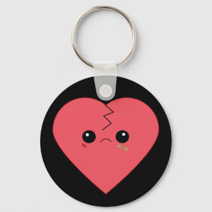Llavero del corazón quebrado de Kawaii