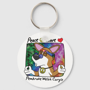 Llavero del Corgi Galés del Pembroke del amor de