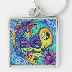 Llavero del cráneo de los pescados de Koi