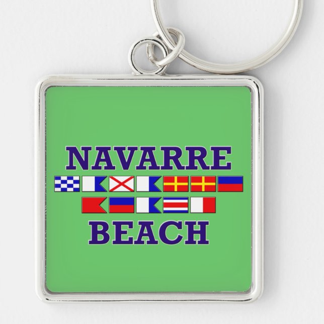 Llavero del cuadrado de la playa de Navarra (Frente)