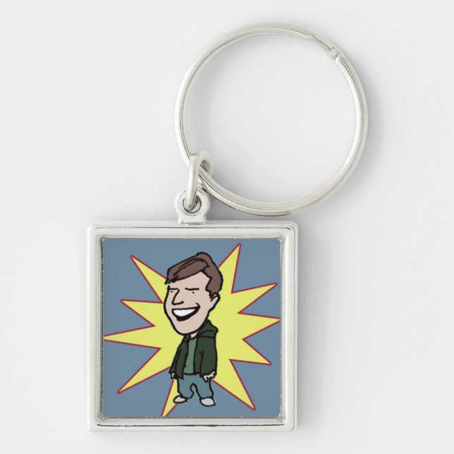 Llavero del dibujo animado del miembro del reparto (Frente)