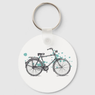 Llavero del dibujo de la bicicleta del vintage