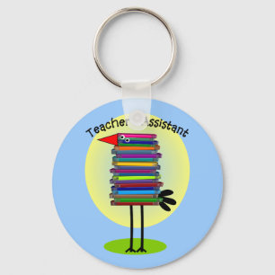 Llavero Del "diseño auxiliar pájaro del libro" del