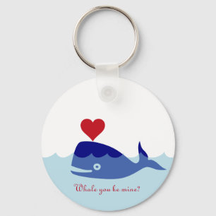 Llavero del el día de San Valentín de la ballena