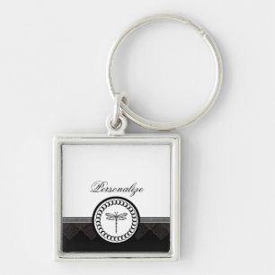 Llavero del emblema de la libélula del ébano