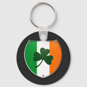 Llavero del escudo del trébol de Irlanda