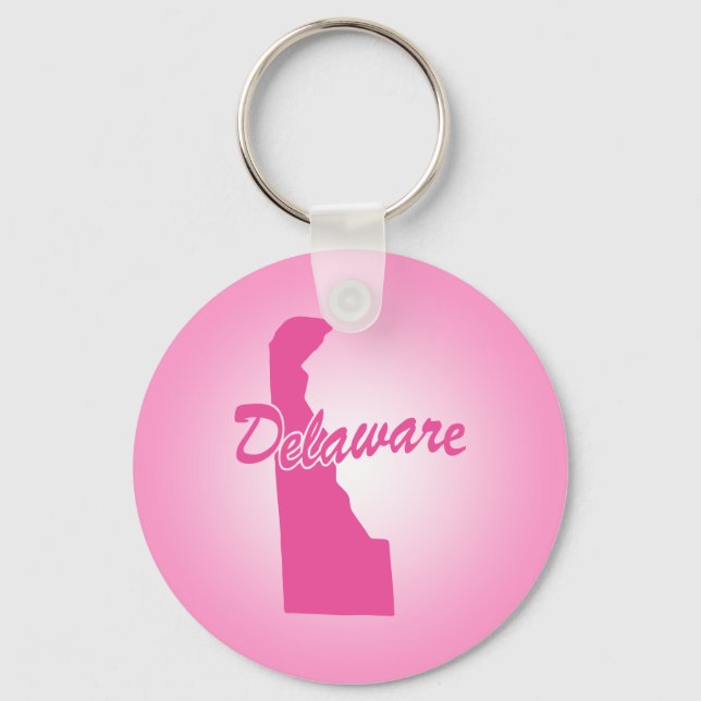 Llavero del Estado de Delaware Rosa (Anverso)