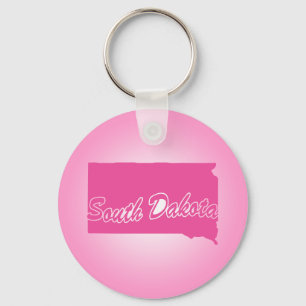 Llavero del estado rosa Dakota del Sur