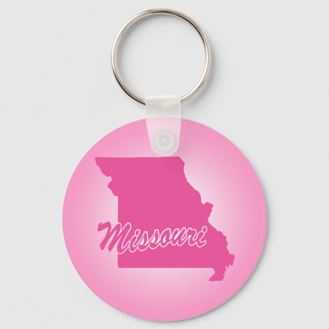 Llavero del estado rosa Missouri (Anverso)