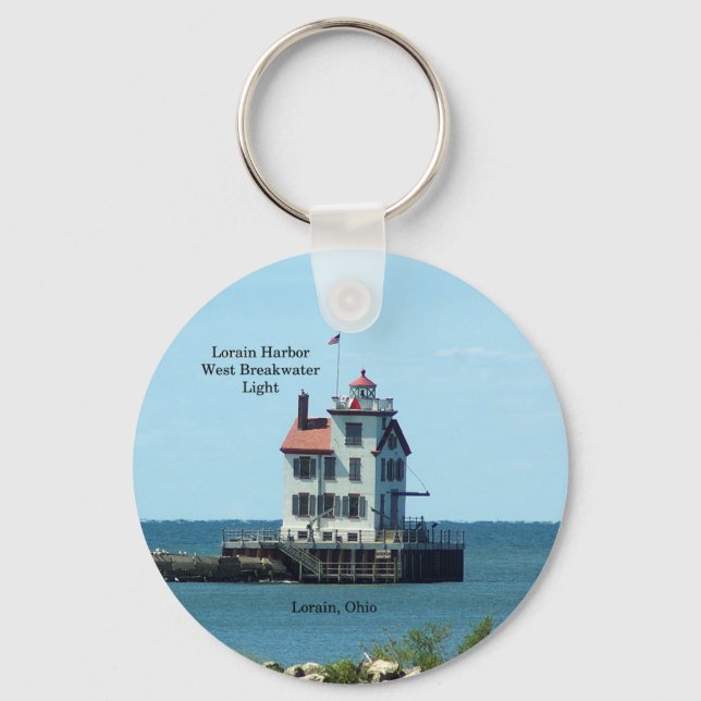 llavero del faro Lorain Harbor West Breakwater (Anverso)