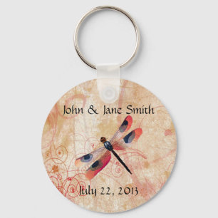 Llavero del favor de la boda del Flourish de la