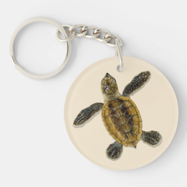 Llavero del Hatchling de la tortuga de mar de (Frente)