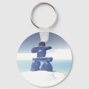 Llavero del inukshuk del invierno