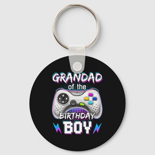 Llavero Del juego de video Birthday Boy B-day Top Gamer Pa (Anverso)