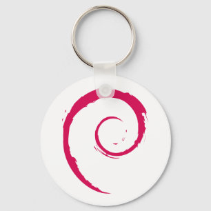 Llavero del logotipo de Debian