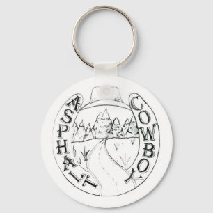 Llavero del logotipo del vaquero del asfalto