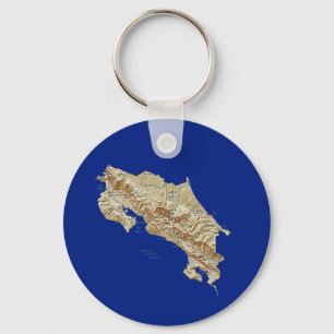 Llavero del mapa de Costa Rica