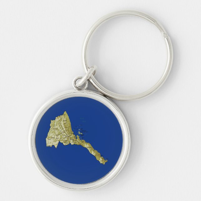 Llavero del mapa de Eritrea (Frente)