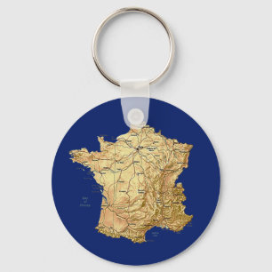 Llavero del mapa de Francia
