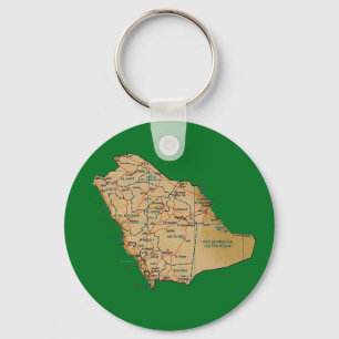 Llavero del mapa de la Arabia Saudita