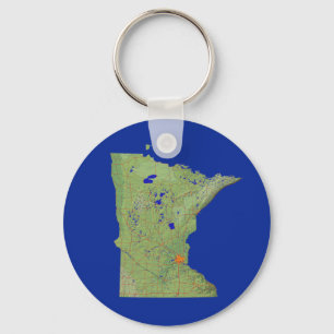 Llavero del mapa de Minnesota