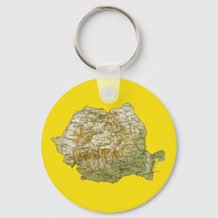Llavero del mapa de Rumania