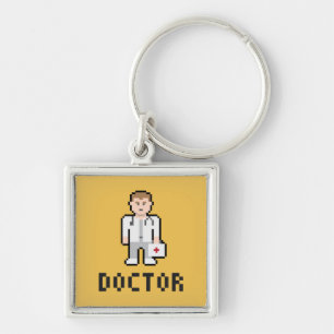 Llavero del médico del pixel