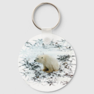 llavero del oso polar del bebé