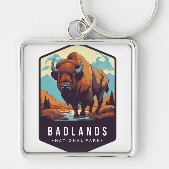 Llavero del parque nacional Badlands (Frente)