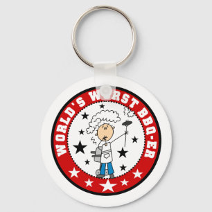 Llavero del peor asador del mundo masculino
