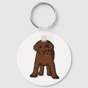 llavero del perrito de Labrador del chocolate