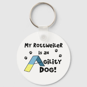 Llavero del perro de la agilidad de Rottweiler