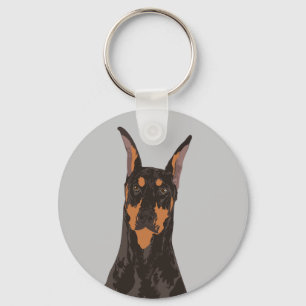 Llavero del perro del Pinscher del Doberman para