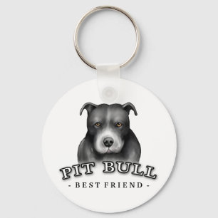 Llavero del personalizado del arte del pitbull
